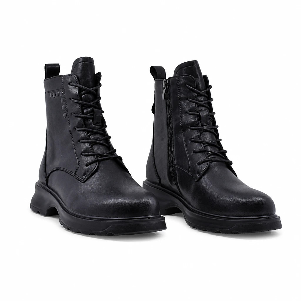 Ghete dama casual Anna Viotti piele naturala D111-B6372 negre