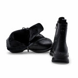 Ghete dama casual Anna Viotti piele naturala D111-B6372 negre
