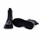 Ghete dama casual Anna Viotti piele naturala D111-B6372 negre