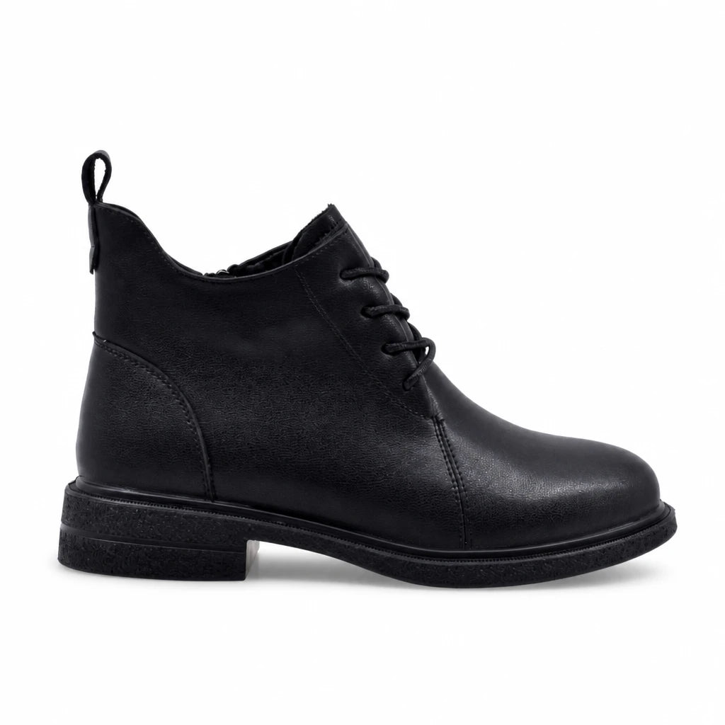 Ghete dama casual Anna Viotti piele naturala D111-B30045 negre