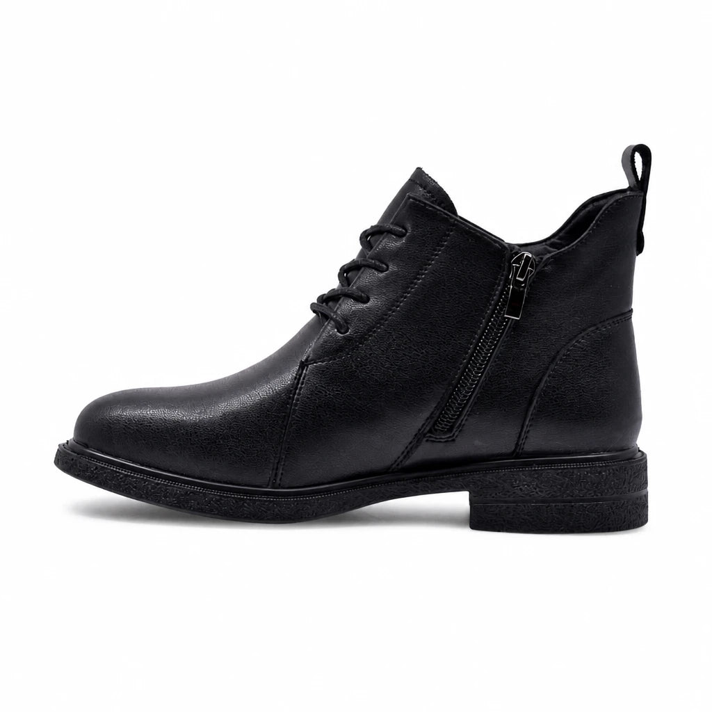 Ghete dama casual Anna Viotti piele naturala D111-B30045 negre