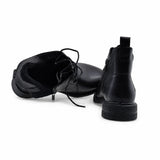 Ghete dama casual Anna Viotti piele naturala D111-B30045 negre