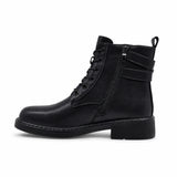 Ghete dama casual Anna Viotti piele naturala D111-B30931 negre