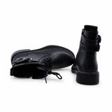 Ghete dama casual Anna Viotti piele naturala D111-B30931 negre