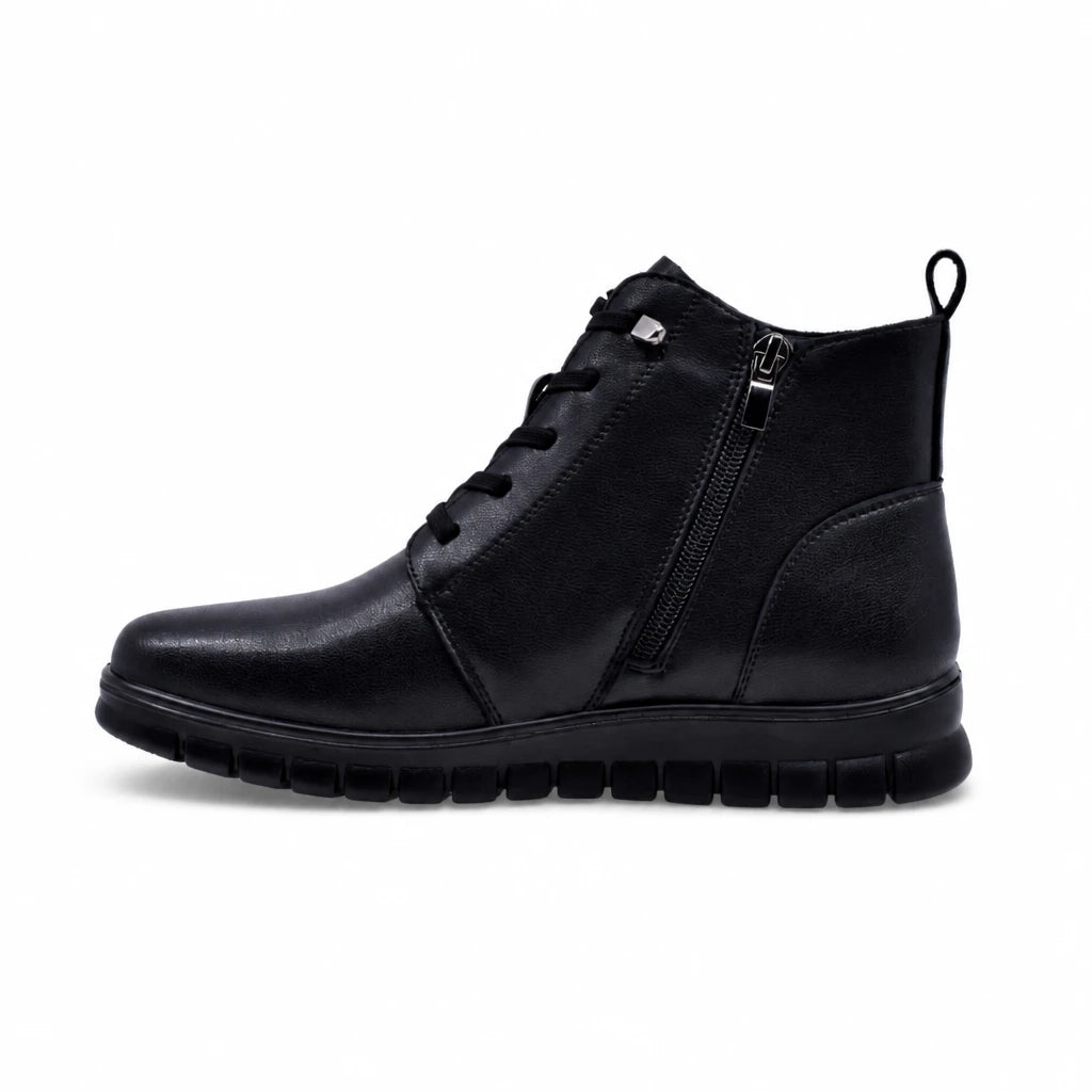 Ghete dama casual Anna Viotti piele naturala D111-B220291 negre