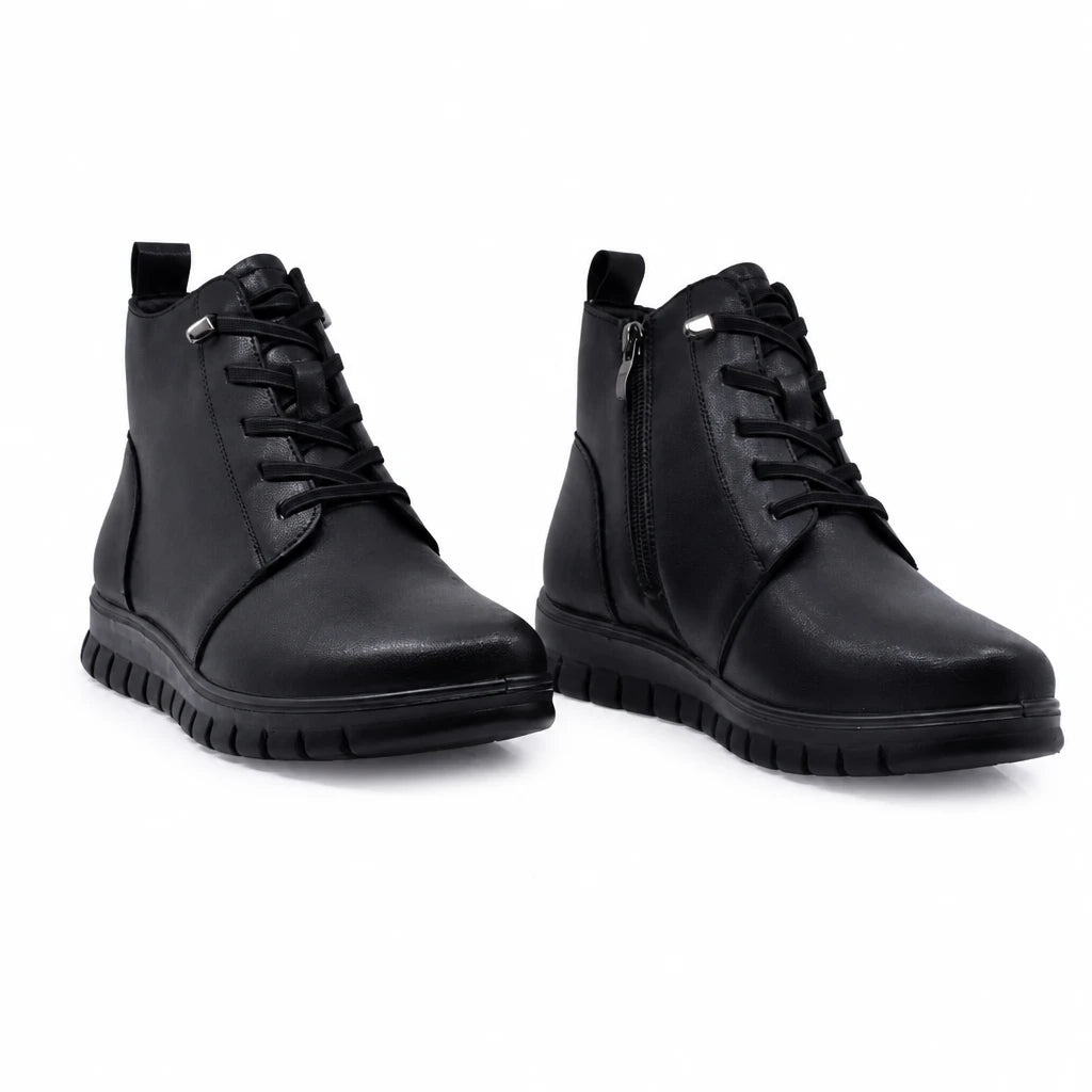 Ghete dama casual Anna Viotti piele naturala D111-B220291 negre