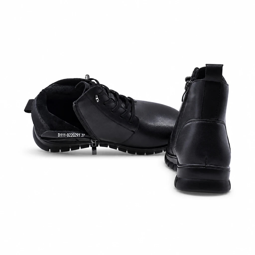 Ghete dama casual Anna Viotti piele naturala D111-B220291 negre