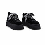 Pantofi dama casual Anna Viotti piele intoarsa D113-2681 negri