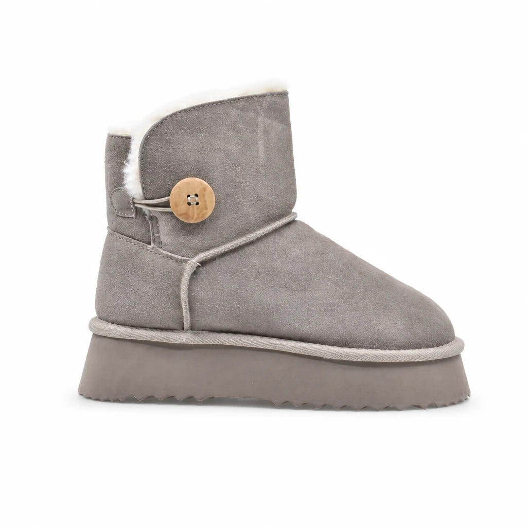 Ghete dama casual Anna Viotti piele intoarsa D113-AV2713 bej