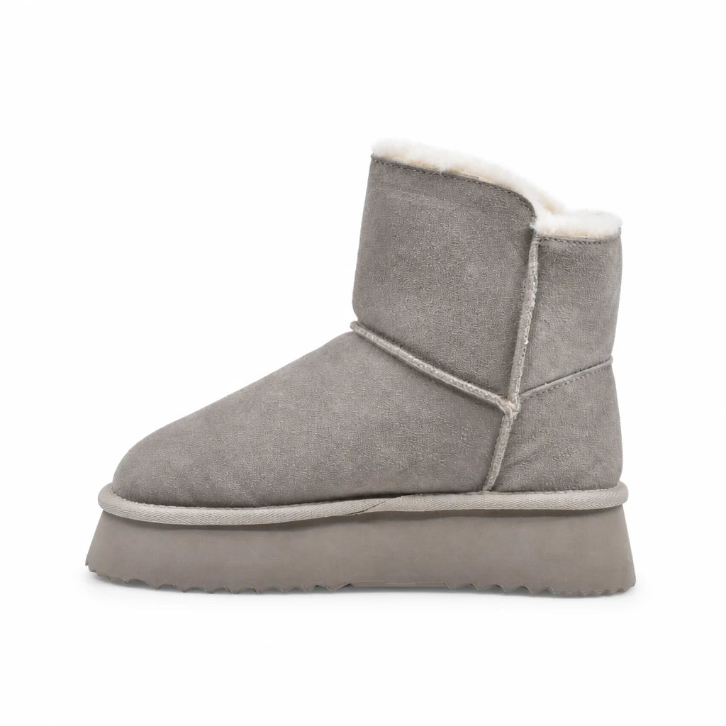 Ghete dama casual Anna Viotti piele intoarsa D113-AV2713 bej