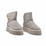 Ghete dama casual Anna Viotti piele intoarsa D113-AV2713 bej