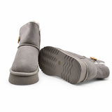 Ghete dama casual Anna Viotti piele intoarsa D113-AV2713 bej