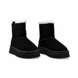 Ghete dama casual Anna Viotti piele intoarsa D113-AV2716 negre