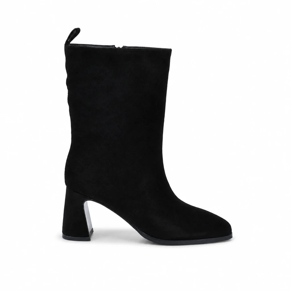 Cizme dama elegante Anna Viotti piele intoarsa D122-P115-730 negre