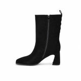 Cizme dama elegante Anna Viotti piele intoarsa D122-P115-730 negre