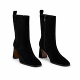 Cizme dama elegante Anna Viotti piele intoarsa D122-P115-730 negre