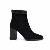 Ghete dama elegante Anna Viotti piele intoarsa D122-W19-5H597-3 negre
