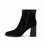Ghete dama elegante Anna Viotti piele intoarsa D122-W19-5H597-3 negre