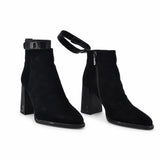 Ghete dama elegante Anna Viotti piele intoarsa D122-W19-5H597-3 negre