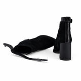 Ghete dama elegante Anna Viotti piele intoarsa D122-W19-5H597-3 negre