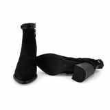 Ghete dama elegante Anna Viotti piele intoarsa D122-W19-5H597-3 negre