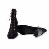 Ghete dama elegante Anna Viotti piele intoarsa D122-W81-6H214-2 maro