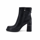 Ghete dama elegante Anna Viotti piele naturala D122-ZPW351-N4783-1 negre
