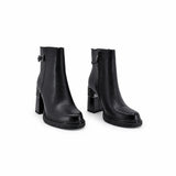 Ghete dama elegante Anna Viotti piele naturala D122-ZPW351-N4783-1 negre