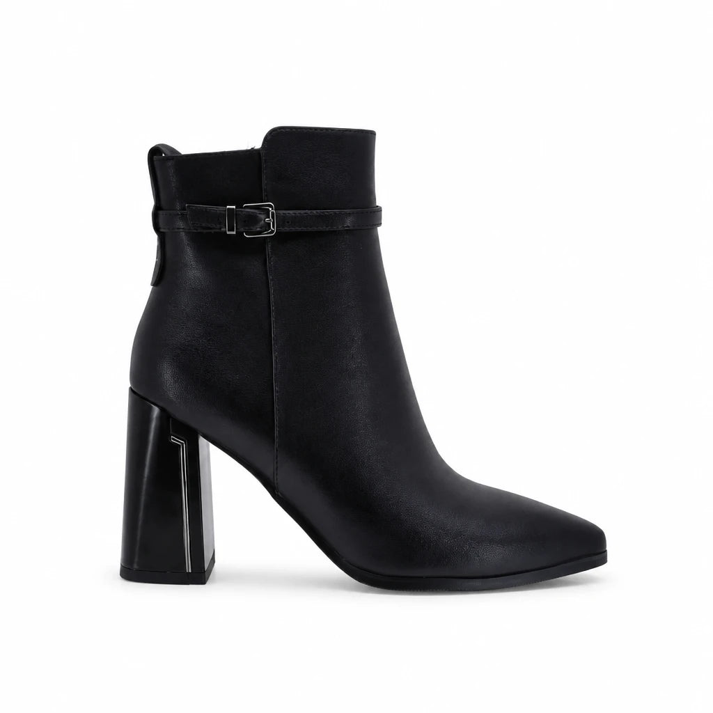 Ghete dama elegante Anna Viotti piele naturala D122-ZPW371-N4814-1 negre