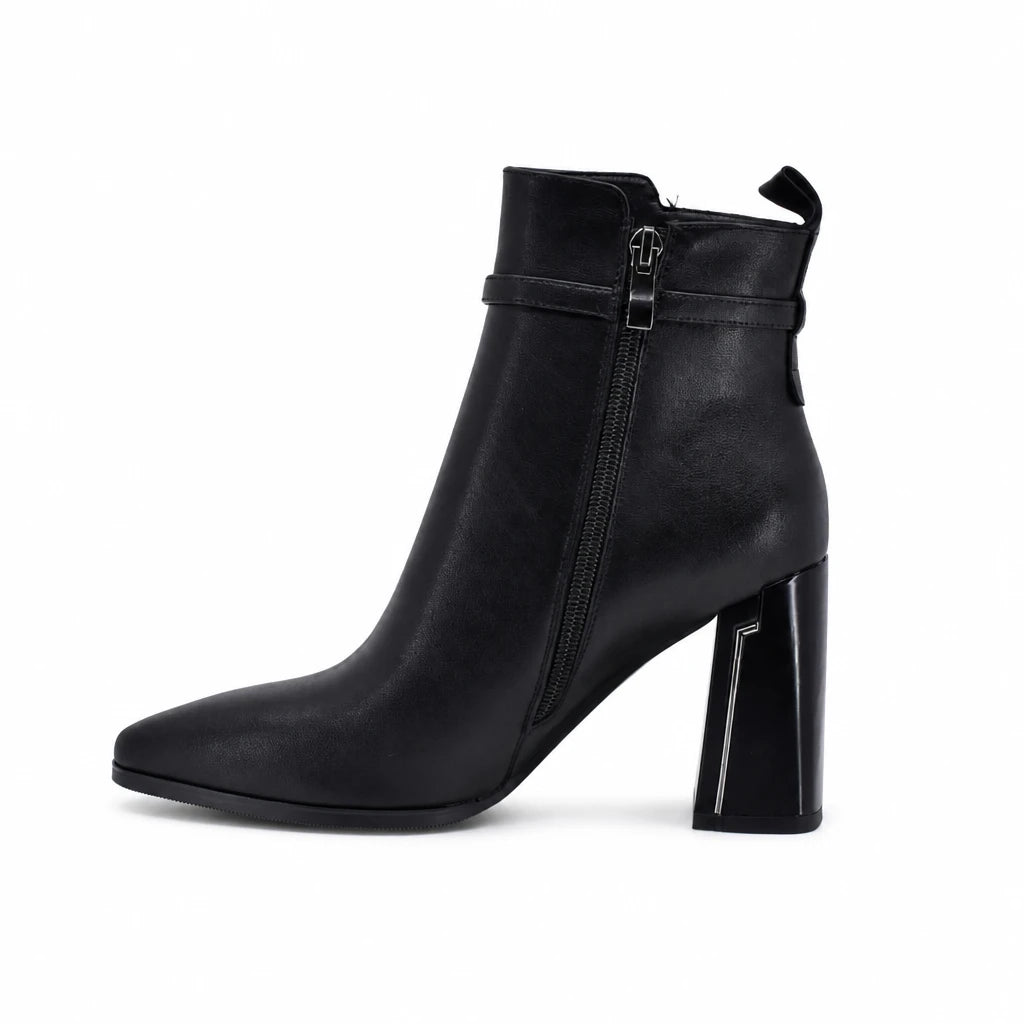 Ghete dama elegante Anna Viotti piele naturala D122-ZPW371-N4814-1 negre