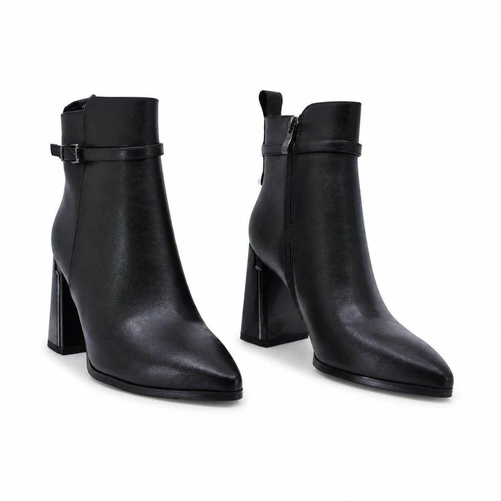 Ghete dama elegante Anna Viotti piele naturala D122-ZPW371-N4814-1 negre