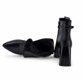 Ghete dama elegante Anna Viotti piele naturala D122-ZPW371-N4814-1 negre