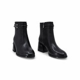 Ghete dama elegante Anna Viotti piele naturala D123-J5.5-1FA2722-827-T107 negre