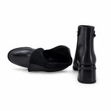 Ghete dama elegante Anna Viotti piele naturala D123-J5.5-1FA2722-827-T107 negre