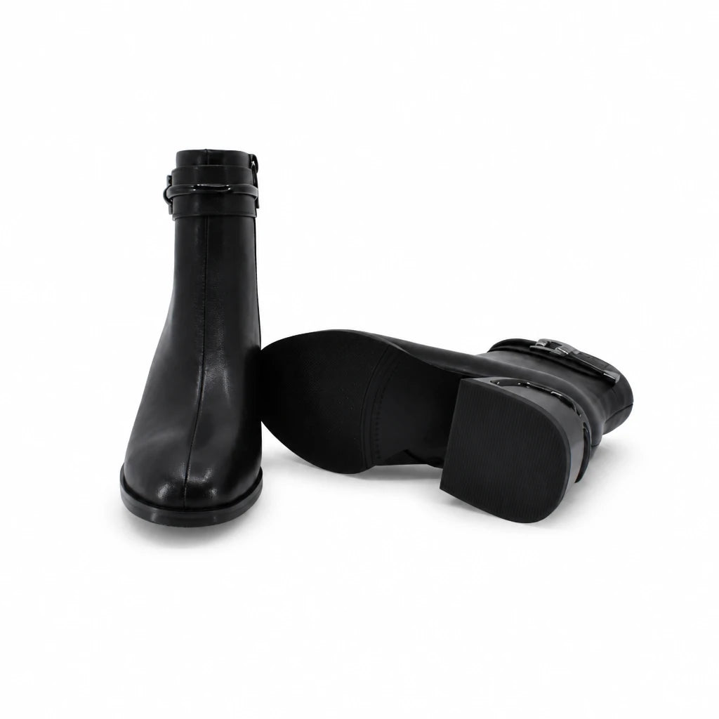 Ghete dama elegante Anna Viotti piele naturala D123-J5.5-1FA2722-827-T107 negre