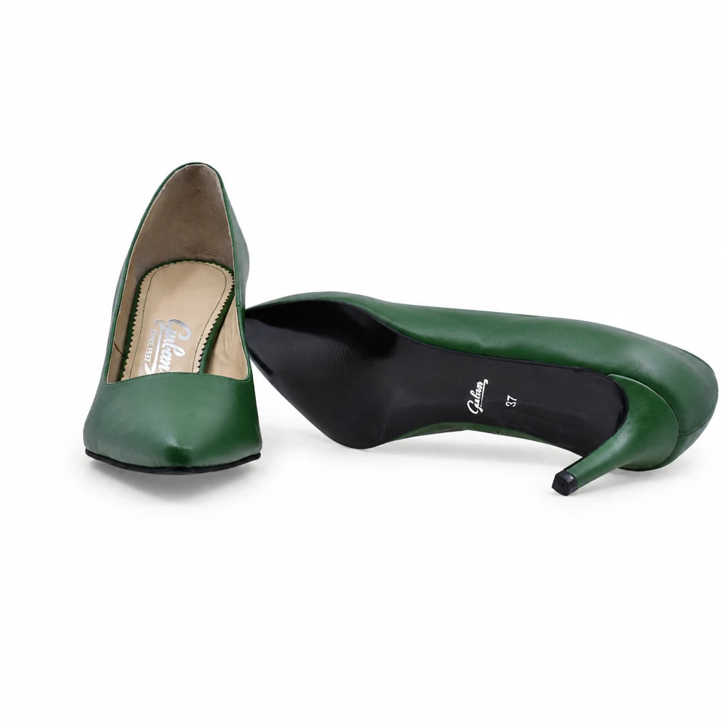 Pantofi dama eleganti Guban piele naturala D1218 verzi
