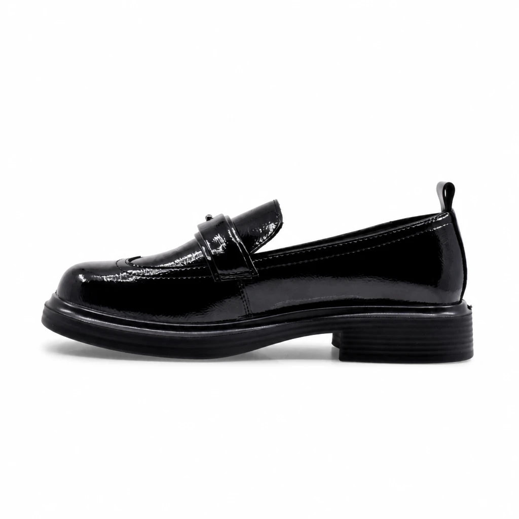 Pantofi dama casual Anna Viotti piele lacuita D111-5190 negri