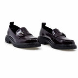 Pantofi dama casual Anna Viotti piele lacuita D111-5205 bordo