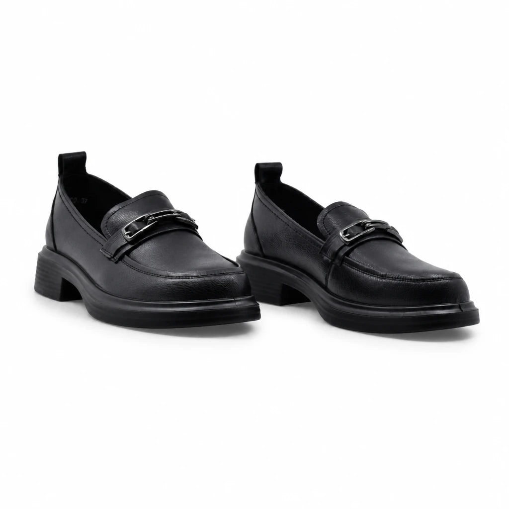 Pantofi dama casual Anna Viotti piele naturala D111-5189 negri