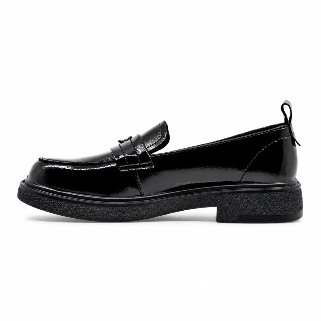 Pantofi dama casual Anna Viotti piele lacuita D111-5205 negri