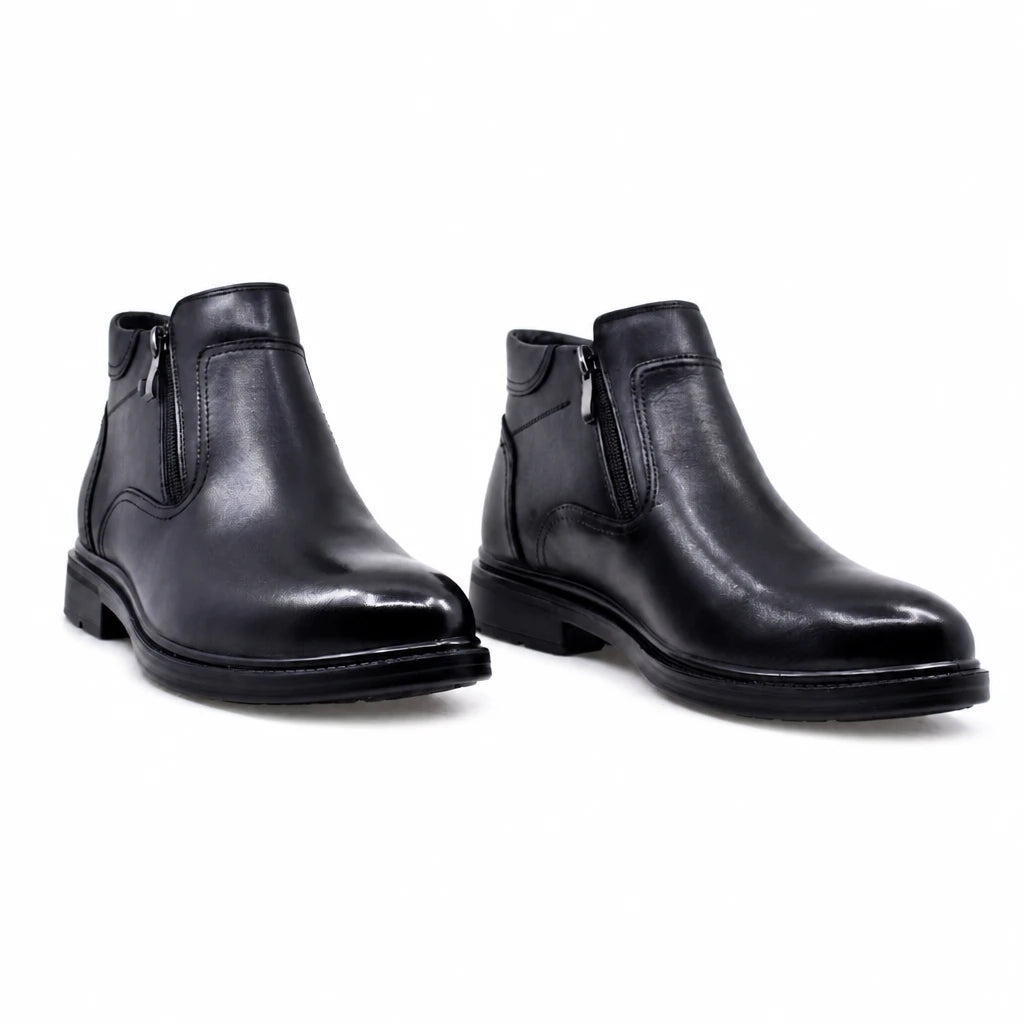 Ghete barbati casual Goretti piele naturala B111-HT6512 negre