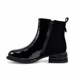 Ghete dama casual Anna Viotti piele lacuita D111-26AW26-3 negre