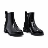 Ghete dama casual Anna Viotti piele lacuita D111-26AW26-3 negre