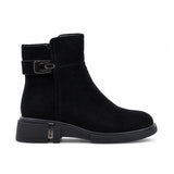 Ghete dama casual Anna Viotti piele intoarsa D111-26AW31-1 negre