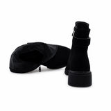 Ghete dama casual Anna Viotti piele intoarsa D111-26AW31-1 negre