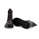 Ghete dama casual Anna Viotti piele naturala D111-B6372 maro