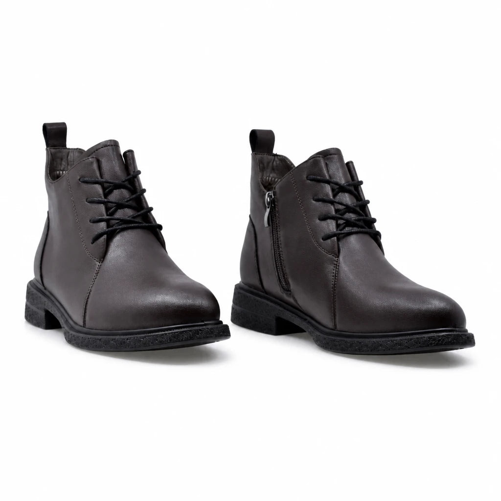 Ghete dama casual Anna Viotti piele naturala D111-B30045 maro