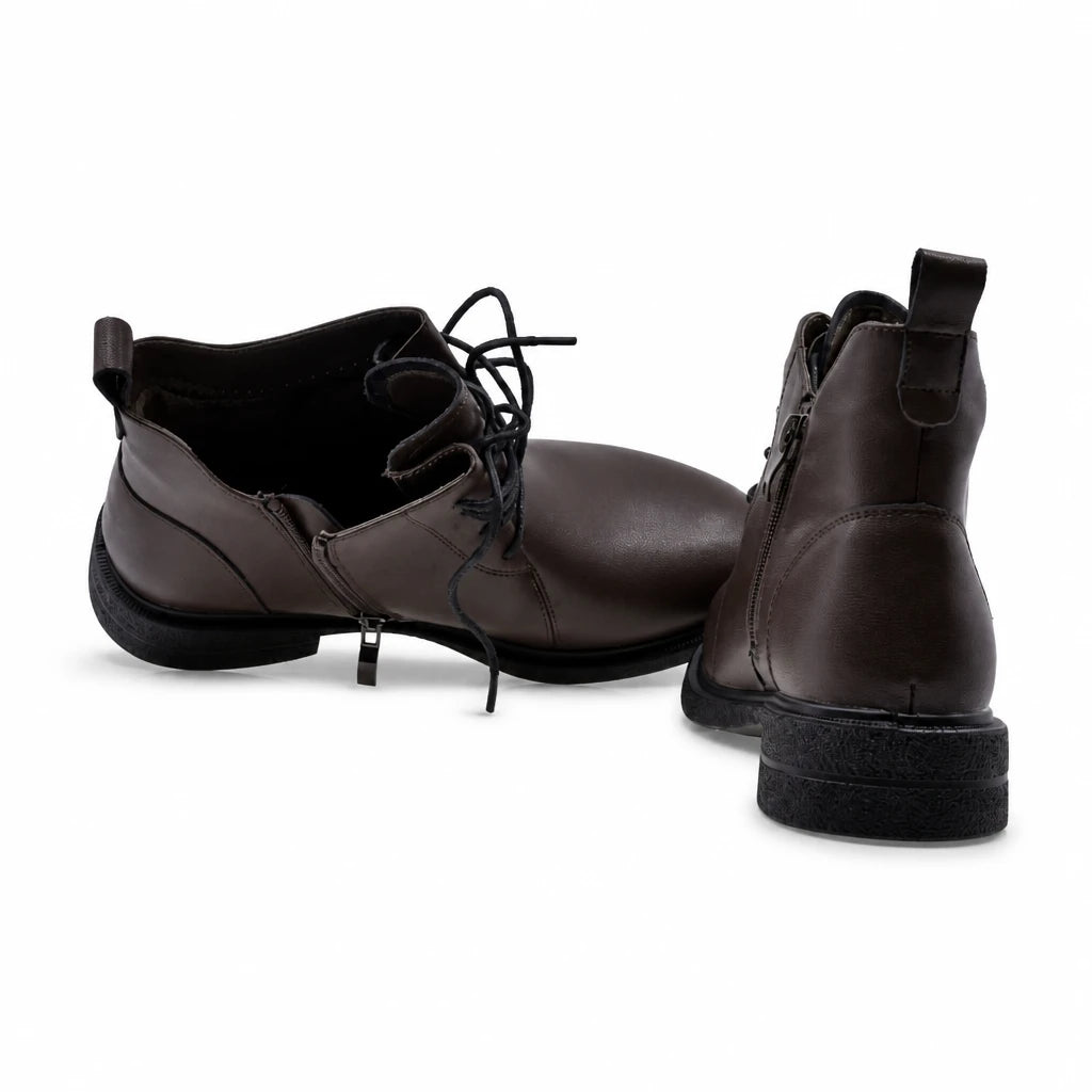 Ghete dama casual Anna Viotti piele naturala D111-B30045 maro