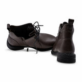 Ghete dama casual Anna Viotti piele naturala D111-B30045 maro
