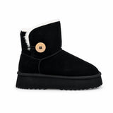 Ghete dama casual Anna Viotti piele intoarsa D113-AV2713 negre